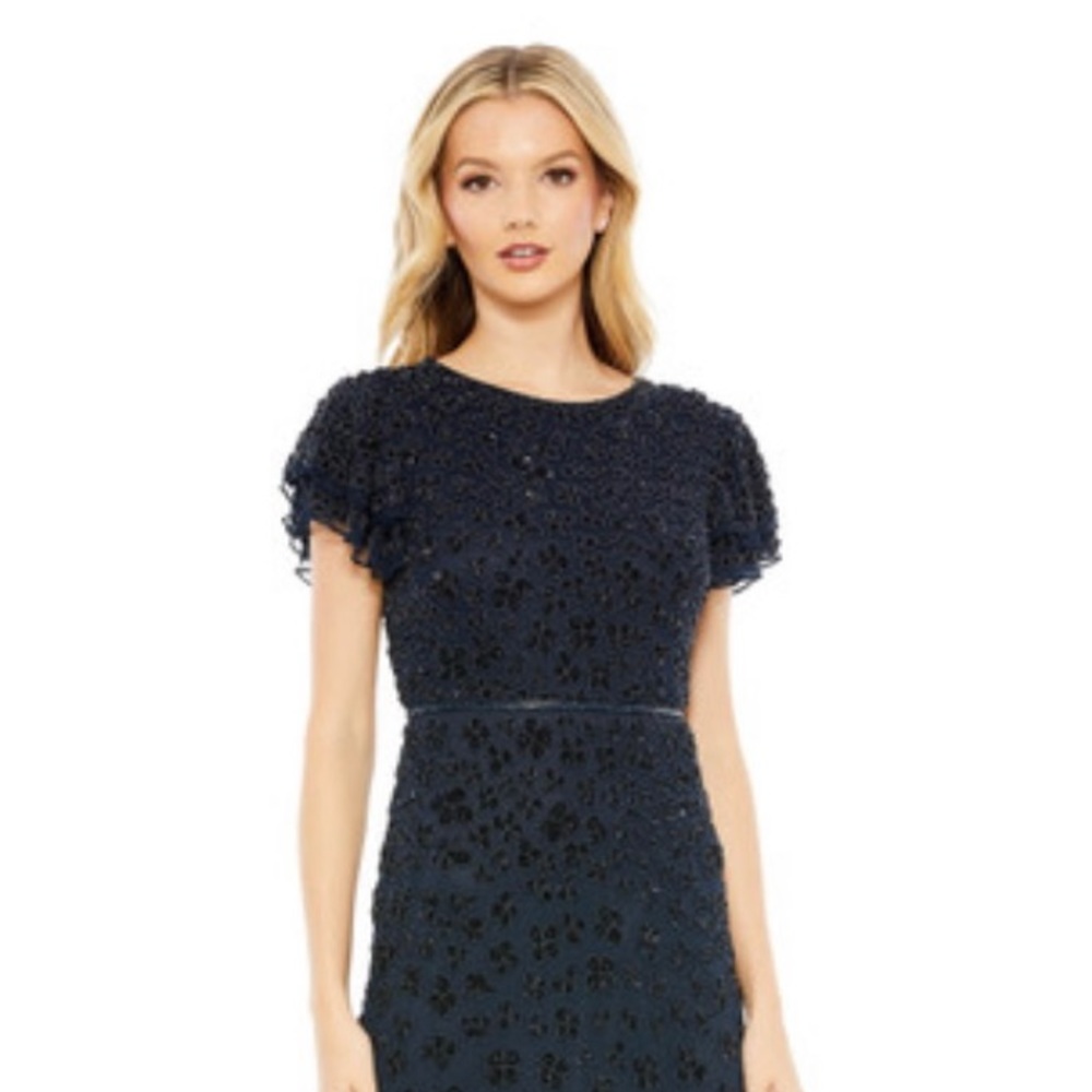 Mac Duggal Scoop Neck Evening Dress